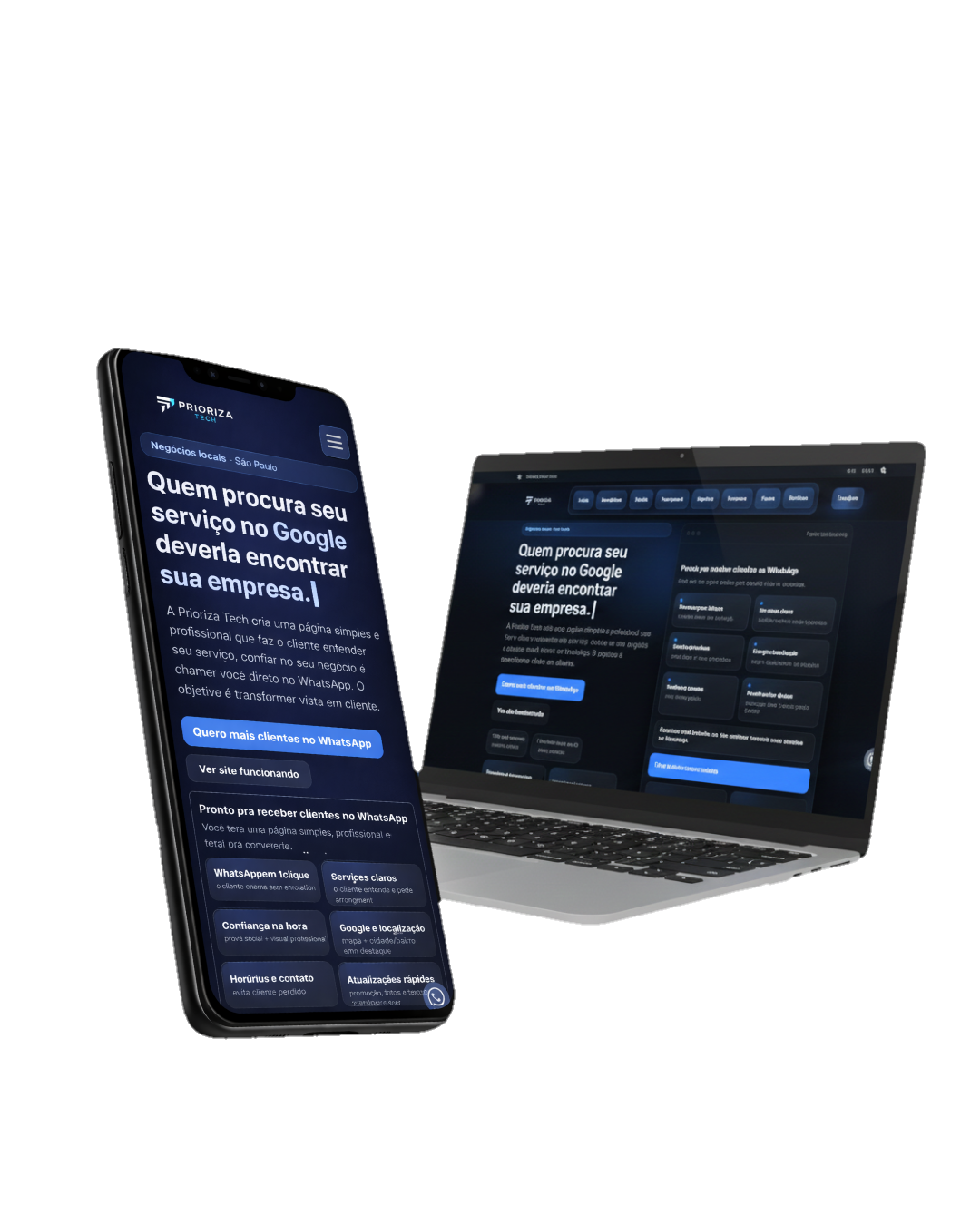 Site adaptado para celular e computador